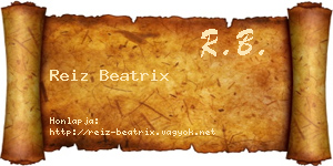 Reiz Beatrix névjegykártya